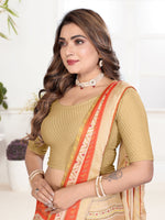 Load image into Gallery viewer, Women's Gold Lycra Stitched Saree Blouse – Ready Made & Ready to Wear
