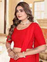 Load image into Gallery viewer, Women's Red Lycra Stitched Saree Blouse – Ready Made & Ready to Wear