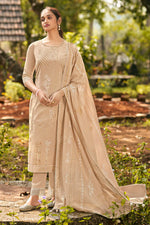 Load image into Gallery viewer, Pure Cotton Block Print With Handwork Straight Cut