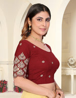 Load image into Gallery viewer, Maroon Sequins &amp; Embroidered Readymade Saree