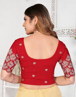 Load image into Gallery viewer, Red Sequins &amp; Embroidered Readymade Saree Blouse
