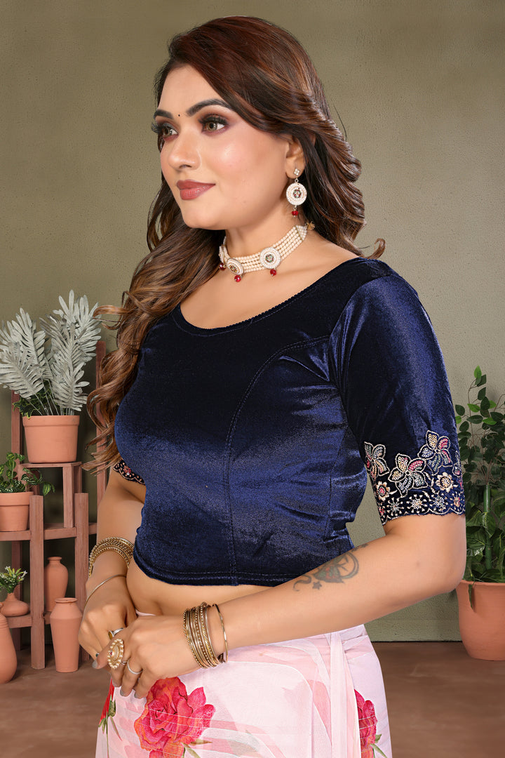 Women's Velvet Ready To Wear Stretchable Blouse