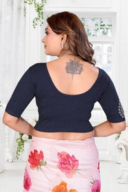 Women's Lycra Stretchable Readymade Saree Blouse