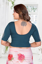 Women's Lycra Stretchable Readymade Saree Blouse