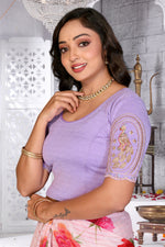 Load image into Gallery viewer, Women's Premium Beads work Lycra Readymade Blouse
