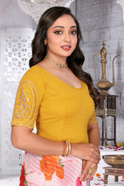 Women's Premium Beads work Lycra Readymade Blouse
