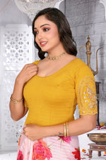 Load image into Gallery viewer, Women's Premium Beads work Lycra Readymade Blouse