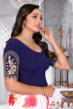 Load image into Gallery viewer, Women's Premium Beads work Lycra Readymade Blouse