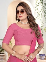 Load image into Gallery viewer, Elegant Baby Pink Lycra Stitched Saree Blouse – Ready Made &amp; Ready to Wear
