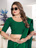 Load image into Gallery viewer, Women's Green Lycra Stitched Saree Blouse – Ready Made &amp; Ready to Wear