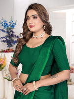 Load image into Gallery viewer, Women's Green Lycra Stitched Saree Blouse – Ready Made &amp; Ready to Wear