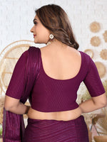 Load image into Gallery viewer, Women's Wine Lycra Stitched Saree Blouse – Ready Made &amp; Ready to Wear