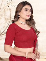Load image into Gallery viewer, Stunning Maroon Lycra Stitched Saree Blouse Ready Made &amp; Ready to Wear