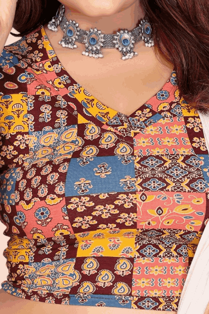 women's readymade cotton Saree Blouse