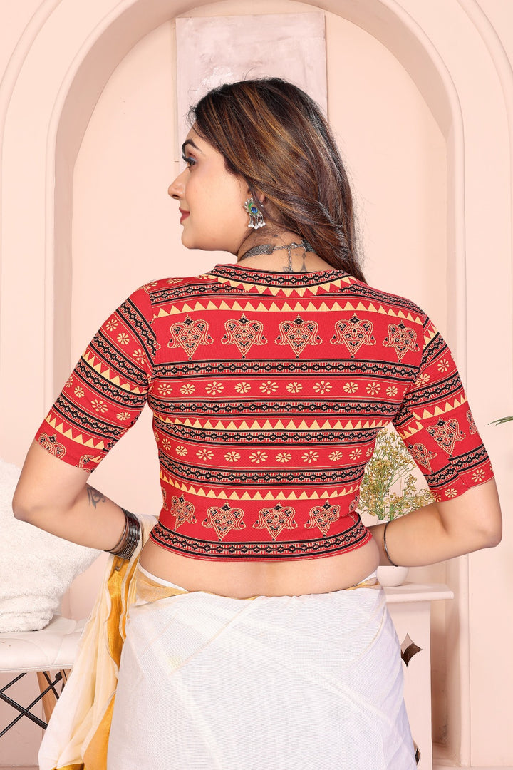 women's readymade cotton Saree Blouse