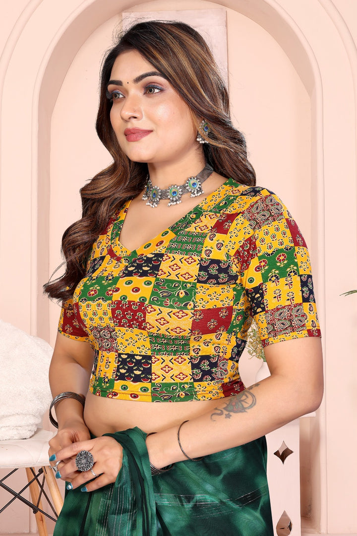 women's readymade cotton Saree Blouse