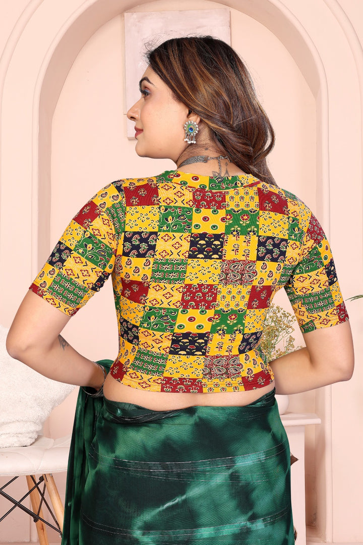 women's readymade cotton Saree Blouse