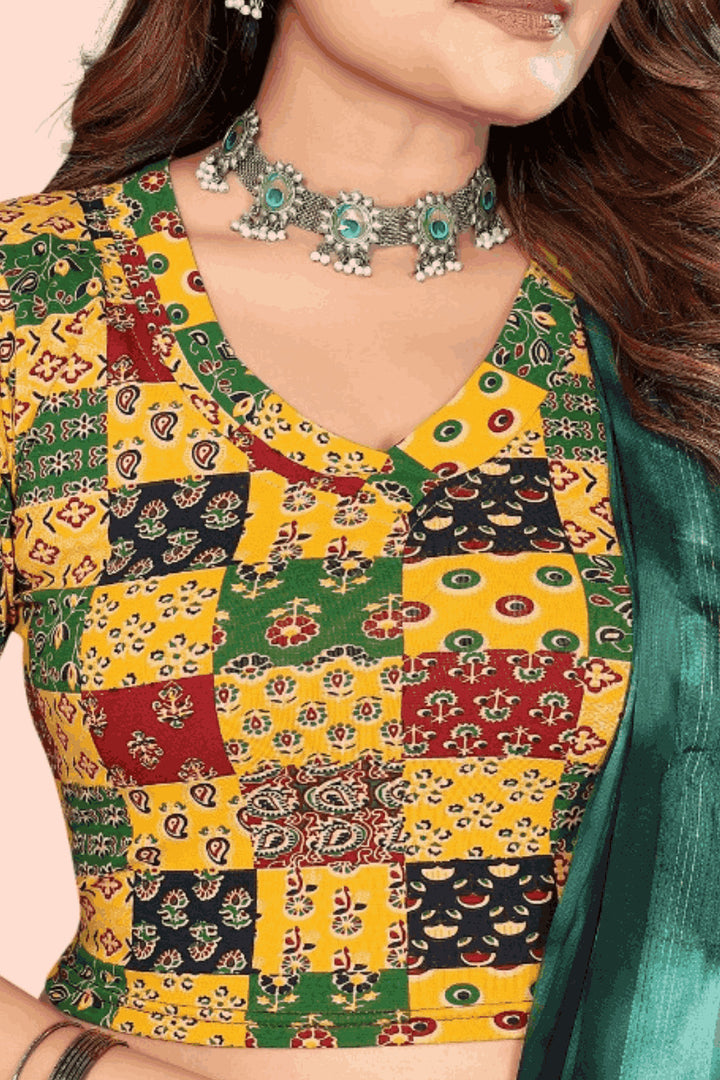 women's readymade cotton Saree Blouse